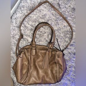 JEN&CO VEGAN LEATHER TOTE HANDLE SACHEL CROSSBODY BAG